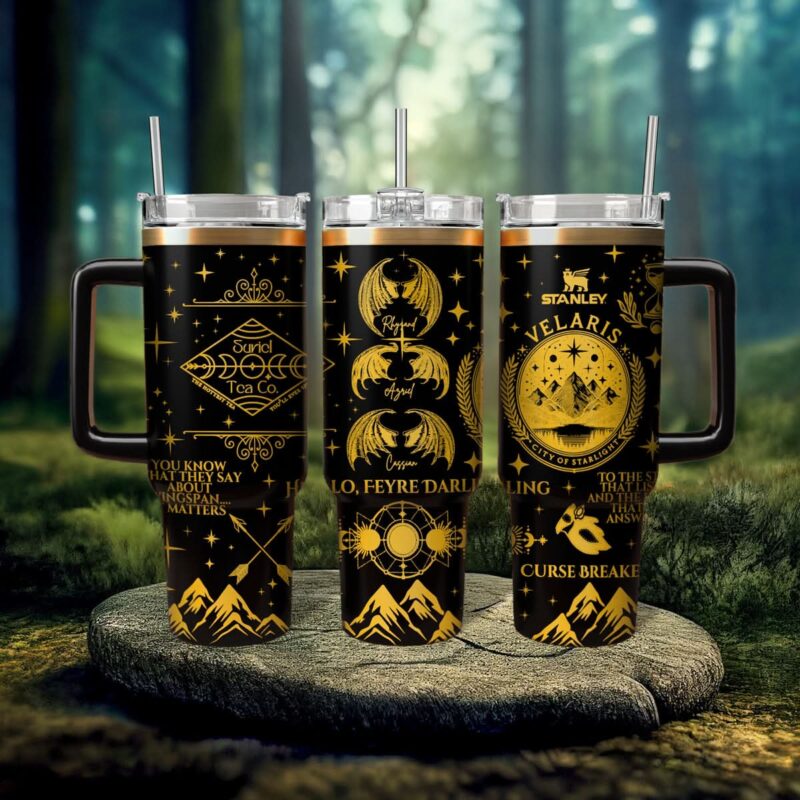 A Court Of Thorns And Roses Book Custom Stanley Quencher 40oz Stainless Steel Tumbler With Handle - Threewoofs