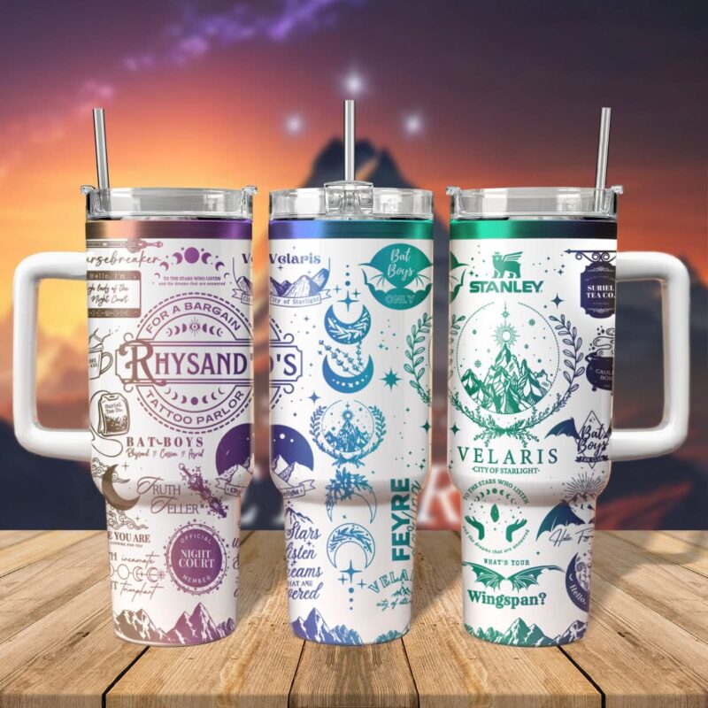 A Court Of Thorns And Roses Book Custom Stanley Quencher 40oz Stainless Steel Tumbler With Handle - Threewoofs