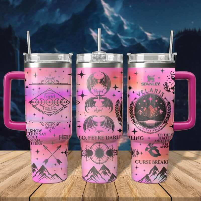 A Court Of Thorns And Roses Book Custom Stanley Quencher 40oz Stainless Steel Tumbler With Handle - Threewoofs