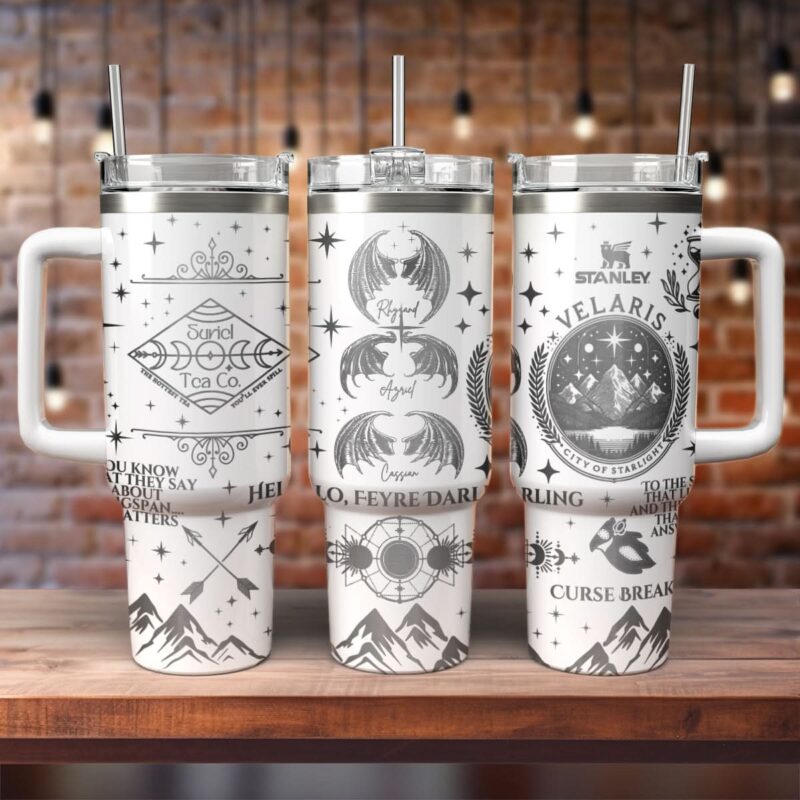 A Court Of Thorns And Roses Book Custom Stanley Quencher 40oz Stainless Steel Tumbler With Handle - Threewoofs