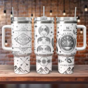 A Court Of Thorns And Roses Book Custom Stanley Quencher 40oz Stainless Steel Tumbler With Handle - Threewoofs