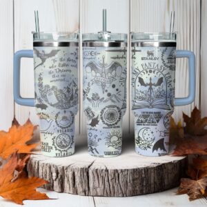 A Court Of Thorns And Roses Book Custom Stanley Quencher 40oz Stainless Steel Tumbler With Handle - Threewoofs