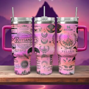 A Court Of Thorns And Roses Book Custom Stanley Quencher 40oz Stainless Steel Tumbler With Handle - Threewoofs