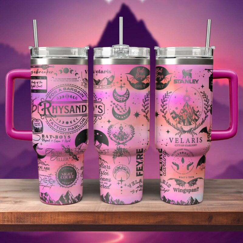 A Court Of Thorns And Roses Book Custom Stanley Quencher 40oz Stainless Steel Tumbler With Handle - Threewoofs
