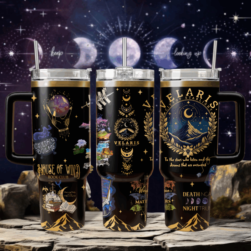 A Court Of Thorns And Roses Book Custom Stanley Quencher 40oz Stainless Steel Tumbler With Handle - Threewoofs