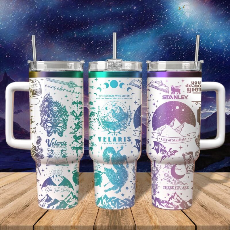 A Court Of Thorns And Roses Book Custom Stanley Quencher 40oz Stainless Steel Tumbler With Handle - Threewoofs