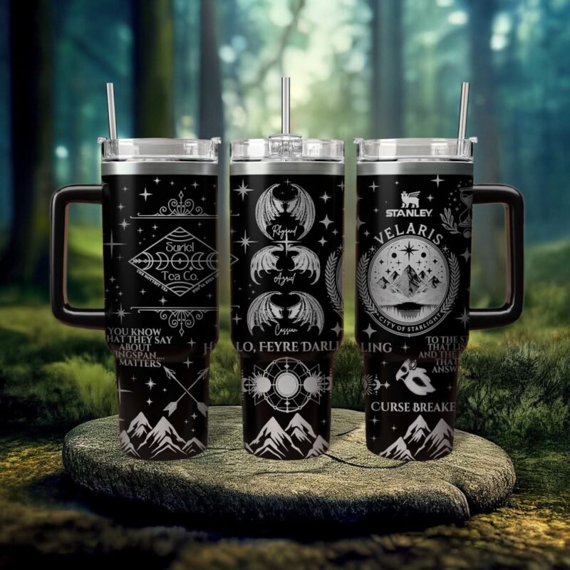 A Court Of Thorns And Roses Book Custom Stanley Quencher 40oz Stainless Steel Tumbler With Handle - Threewoofs