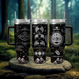 A Court Of Thorns And Roses Book Custom Stanley Quencher 40oz Stainless Steel Tumbler With Handle - Threewoofs