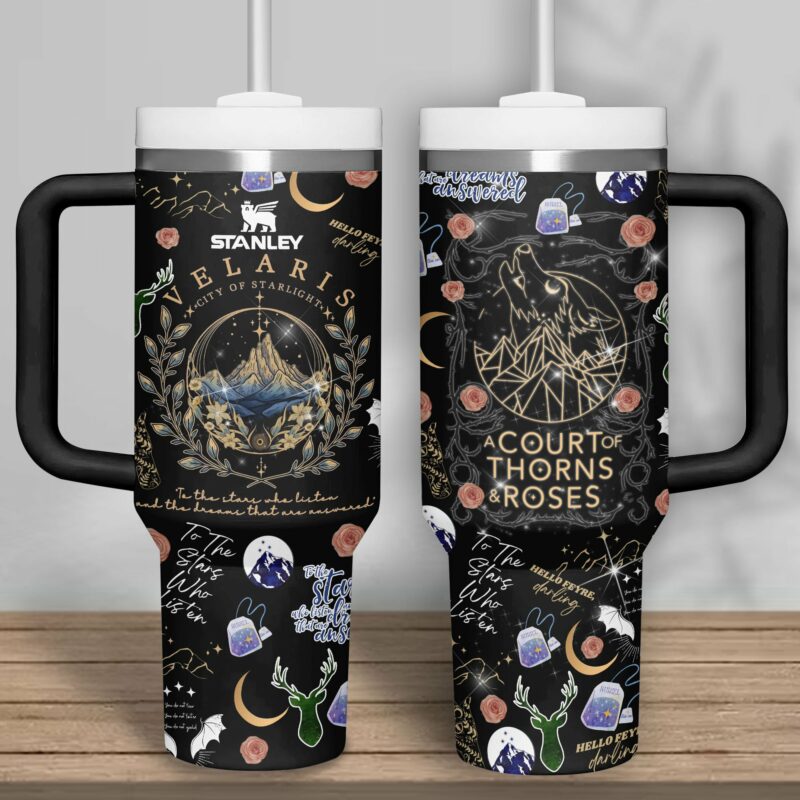 A Court of Thorns and Roses Book Custom Stanley Quencher 40oz Stainless Steel Tumbler With Handle - Threewoofs