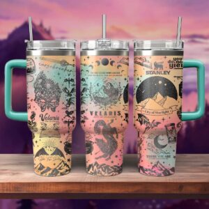 A Court Of Thorns And Roses Book Custom Stanley Quencher 40oz Stainless Steel Tumbler With Handle - Threewoofs