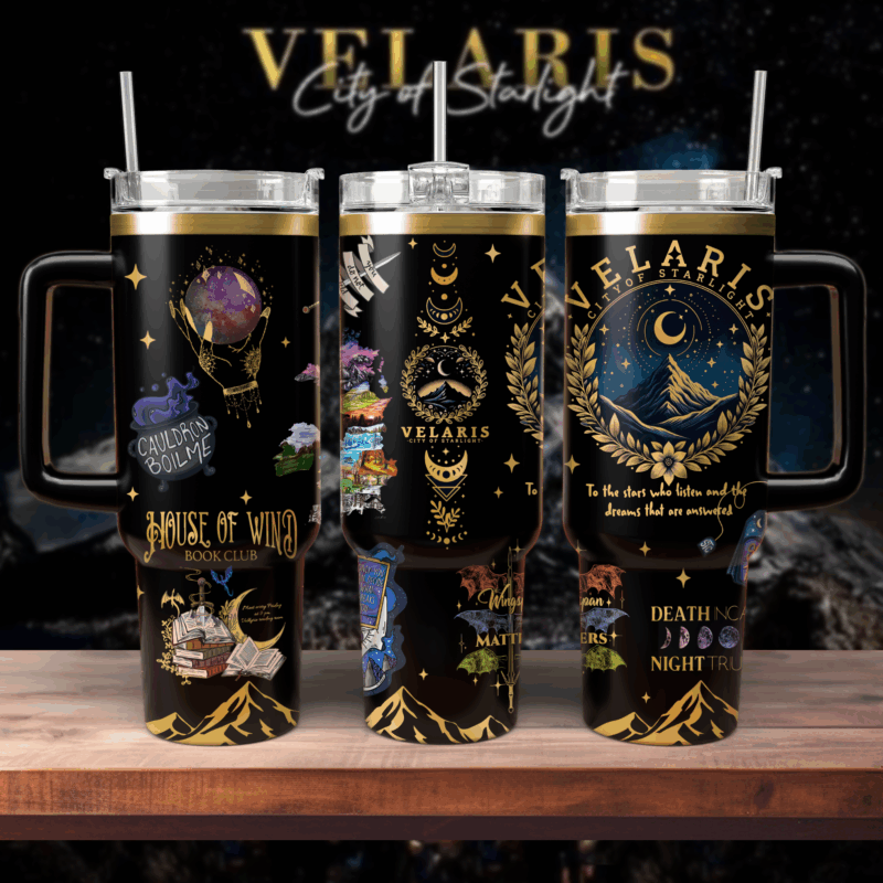 A Court Of Thorns And Roses Book Custom Stanley Quencher 40oz Stainless Steel Tumbler With Handle - Threewoofs - Image 3