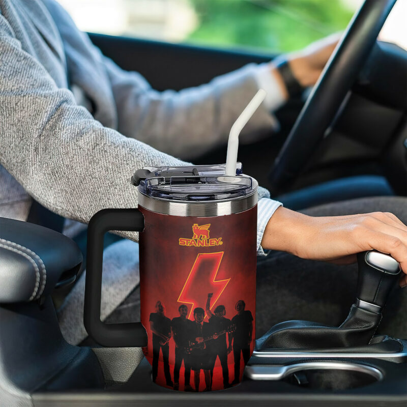 AC/DC Music Custom Stanley Quencher 40oz Stainless Steel Tumbler With Handle - Threewoofs - Image 6