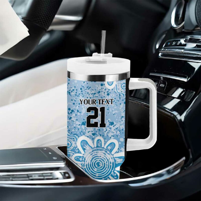 Adelaide Strikers Minimalism Aboriginal Custom Stanley Quencher 40oz Stainless Steel Tumbler With Handle - Threewoofs - Image 8