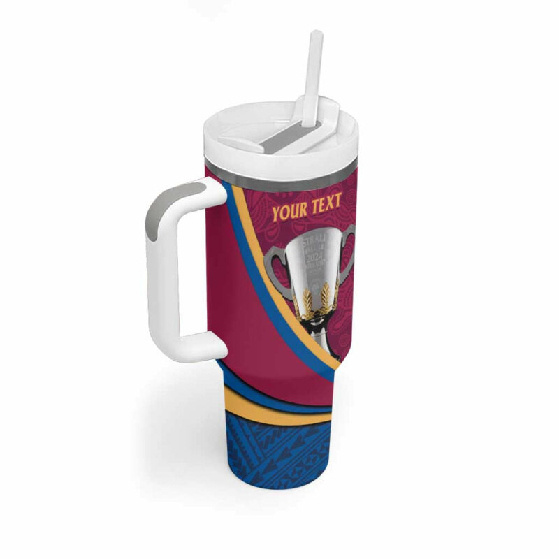 AFL Brisbane Lions 2024 We Are The Champions ‚Äì Trophy Style Custom Stanley Quencher 40oz Stainless Steel Tumbler With Handle - Threewoofs - Image 3