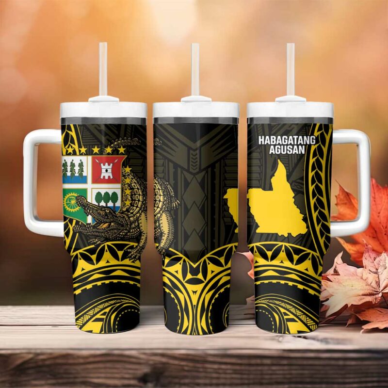 Agusan del Sur Philippines Custom Stanley Quencher 40oz Stainless Steel Tumbler With Handle - Threewoofs - Image 4