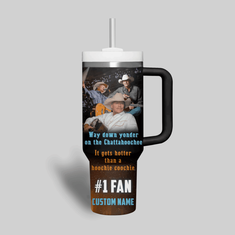 Alan Jackson Music Custom Stanley Quencher 40oz Stainless Steel Tumbler With Handle - Threewoofs - Image 4