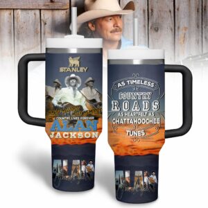 Alan Jackson Music Custom Stanley Quencher 40oz Stainless Steel Tumbler With Handle - Threewoofs