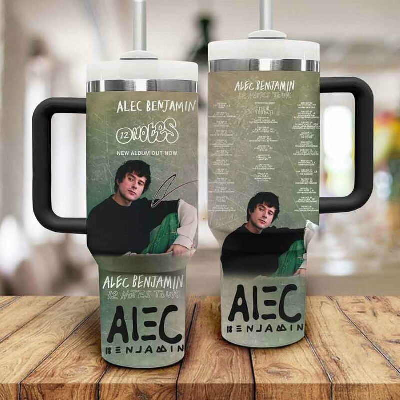 Alec Benjamin Music Custom Stanley Quencher 40oz Stainless Steel Tumbler With Handle - Threewoofs - Image 2