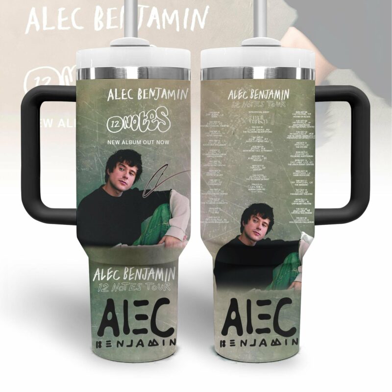 Alec Benjamin Music Custom Stanley Quencher 40oz Stainless Steel Tumbler With Handle - Threewoofs