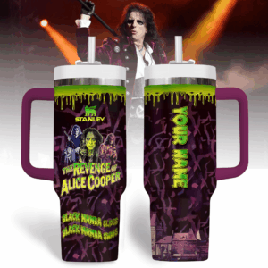 Alice Cooper Music Custom Stanley Quencher 40oz Stainless Steel Tumbler With Handle - Threewoofs