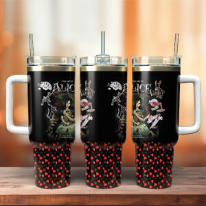 Alice: Madness Returns Games Custom Stanley Quencher 40oz Stainless Steel Tumbler With Handle - Threewoofs