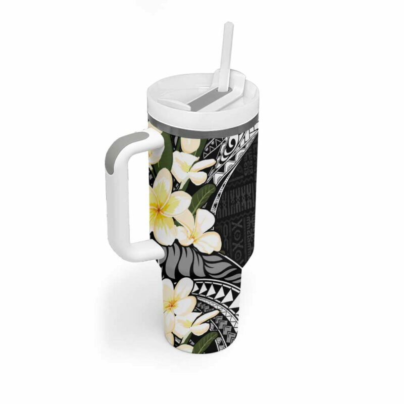 Aloha Hawaii Festive Frangipani Lace Classic Custom Stanley Quencher 40oz Stainless Steel Tumbler With Handle - Threewoofs - Image 2