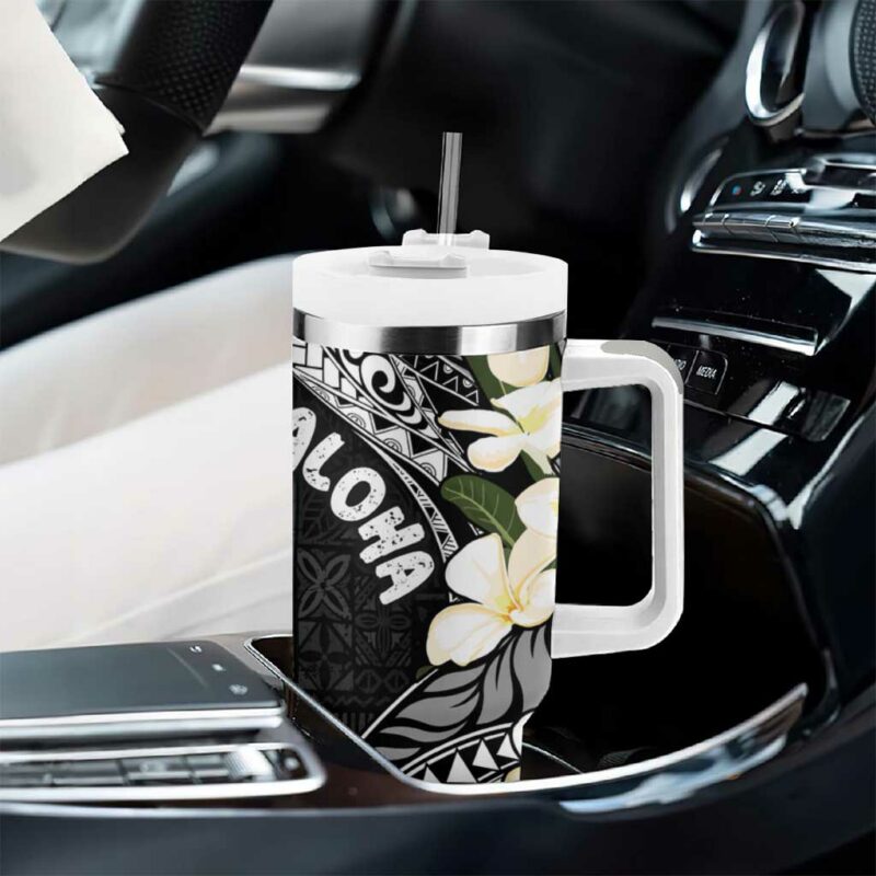 Aloha Hawaii Festive Frangipani Lace Classic Custom Stanley Quencher 40oz Stainless Steel Tumbler With Handle - Threewoofs - Image 8