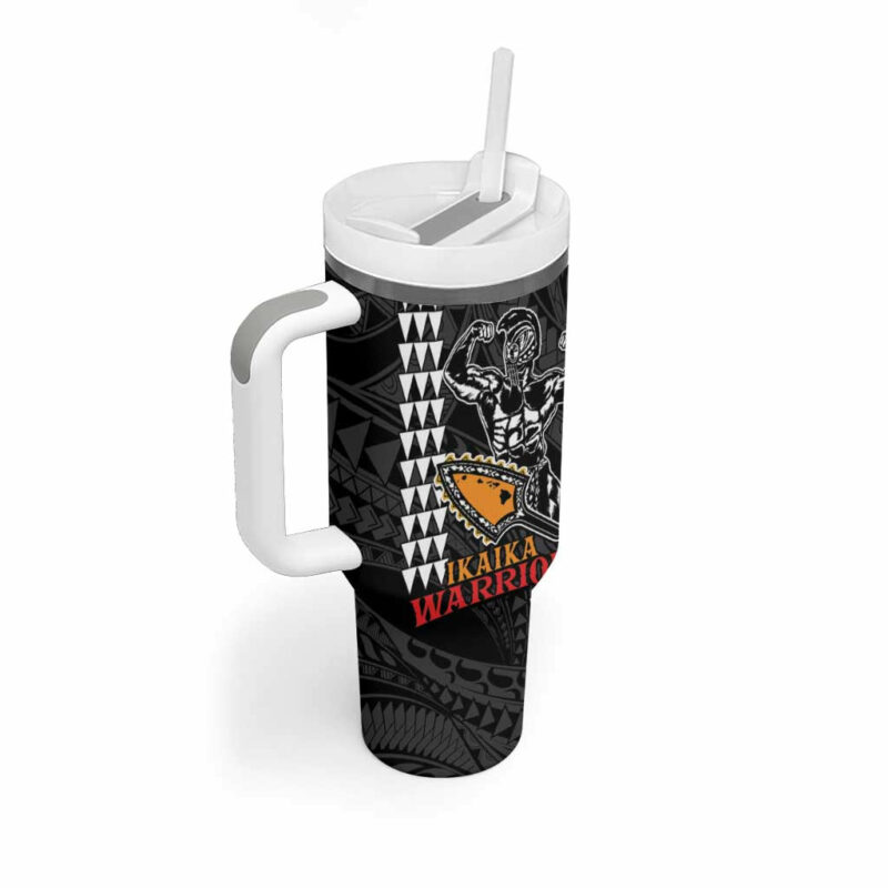 Aloha Ikaika Warrior Helmet Custom Stanley Quencher 40oz Stainless Steel Tumbler With Handle - Threewoofs - Image 2