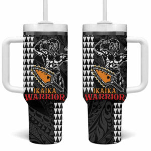Aloha Ikaika Warrior Helmet Custom Stanley Quencher 40oz Stainless Steel Tumbler With Handle - Threewoofs
