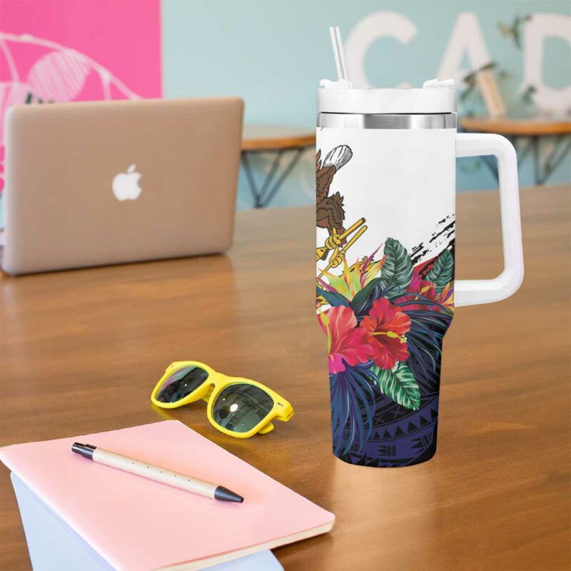 American Samoa Flag Day Since 1900 Custom Stanley Quencher 40oz Stainless Steel Tumbler With Handle - Threewoofs - Image 5