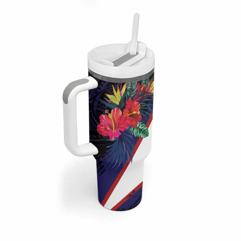 American Samoa Flag Day Since 1900 Custom Stanley Quencher 40oz Stainless Steel Tumbler With Handle - Threewoofs - Image 2