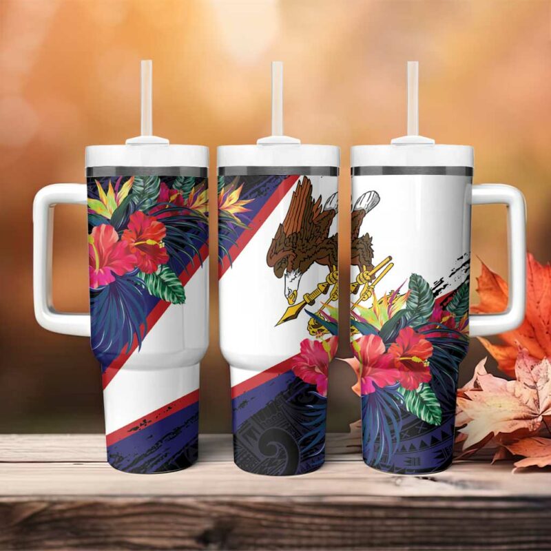 American Samoa Flag Day Since 1900 Custom Stanley Quencher 40oz Stainless Steel Tumbler With Handle - Threewoofs - Image 4