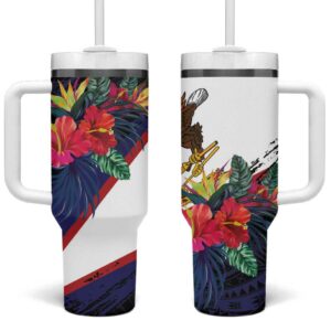American Samoa Flag Day Since 1900 Custom Stanley Quencher 40oz Stainless Steel Tumbler With Handle - Threewoofs