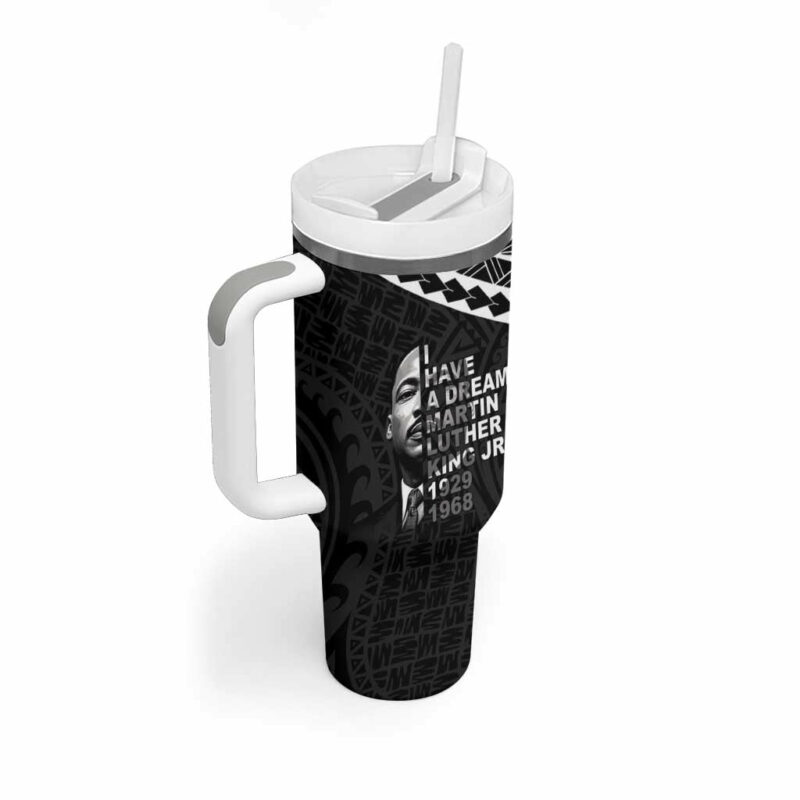 American Samoa MLK Day Polynesian Custom Stanley Quencher 40oz Stainless Steel Tumbler With Handle - Threewoofs - Image 2