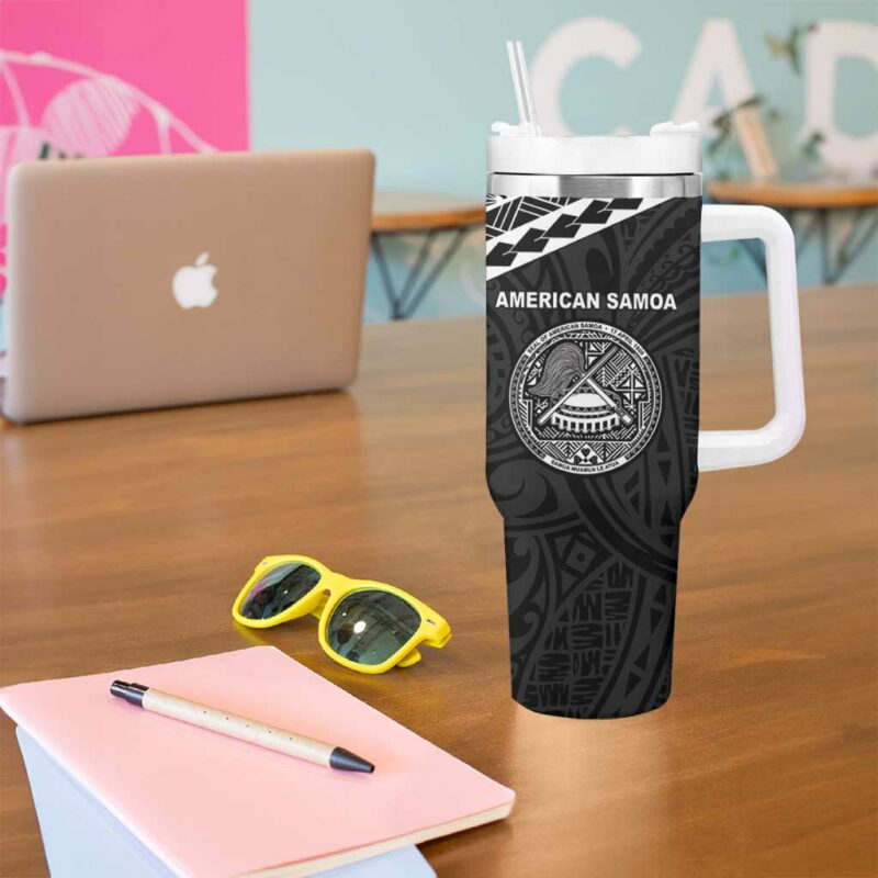 American Samoa MLK Day Polynesian Custom Stanley Quencher 40oz Stainless Steel Tumbler With Handle - Threewoofs - Image 5