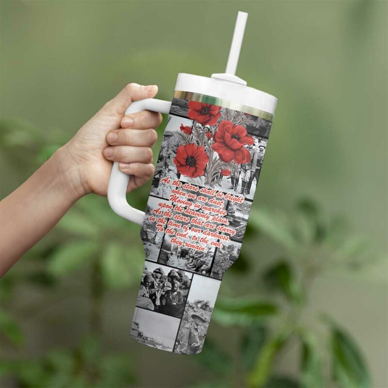 ANZAC Day Gallipoli Campaign Custom Stanley Quencher 40oz Stainless Steel Tumbler With Handle - Threewoofs - Image 3