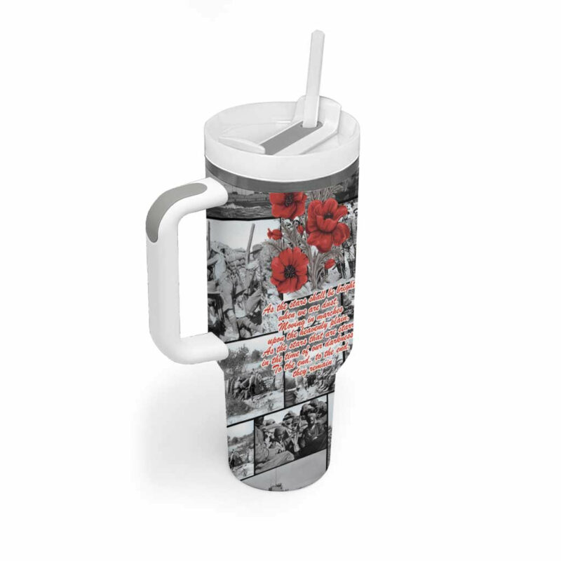 ANZAC Day Gallipoli Campaign Custom Stanley Quencher 40oz Stainless Steel Tumbler With Handle - Threewoofs - Image 2