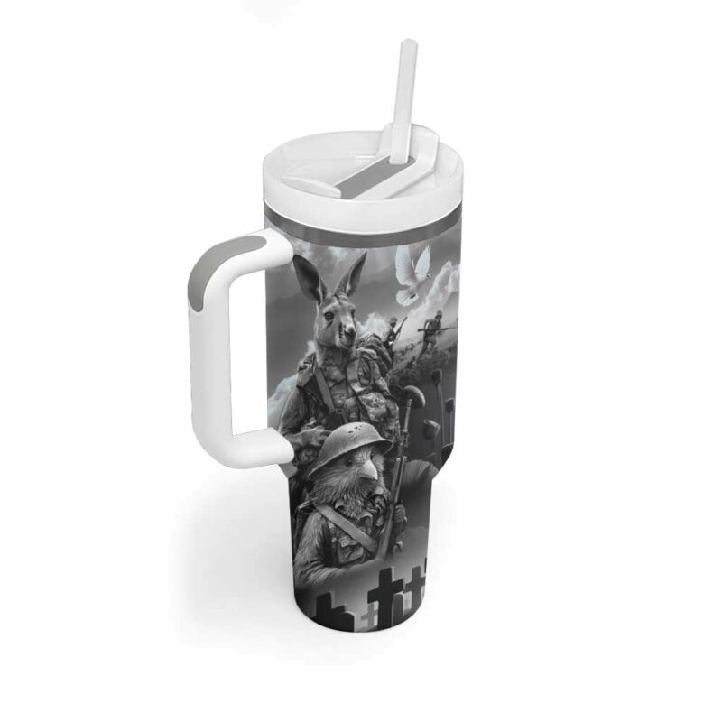 ANZAC Day The Battle of Lone Pine Custom Stanley Quencher 40oz Stainless Steel Tumbler With Handle - Threewoofs - Image 2