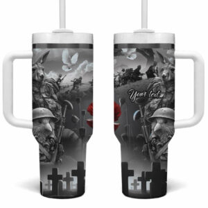 ANZAC Day The Battle of Lone Pine Custom Stanley Quencher 40oz Stainless Steel Tumbler With Handle - Threewoofs