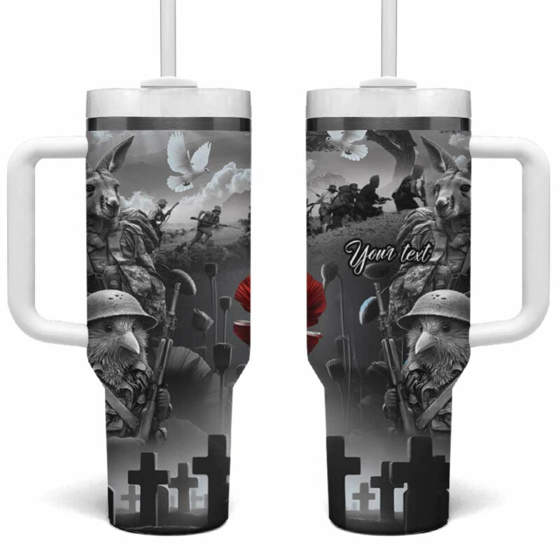ANZAC Day The Battle of Lone Pine Custom Stanley Quencher 40oz Stainless Steel Tumbler With Handle - Threewoofs