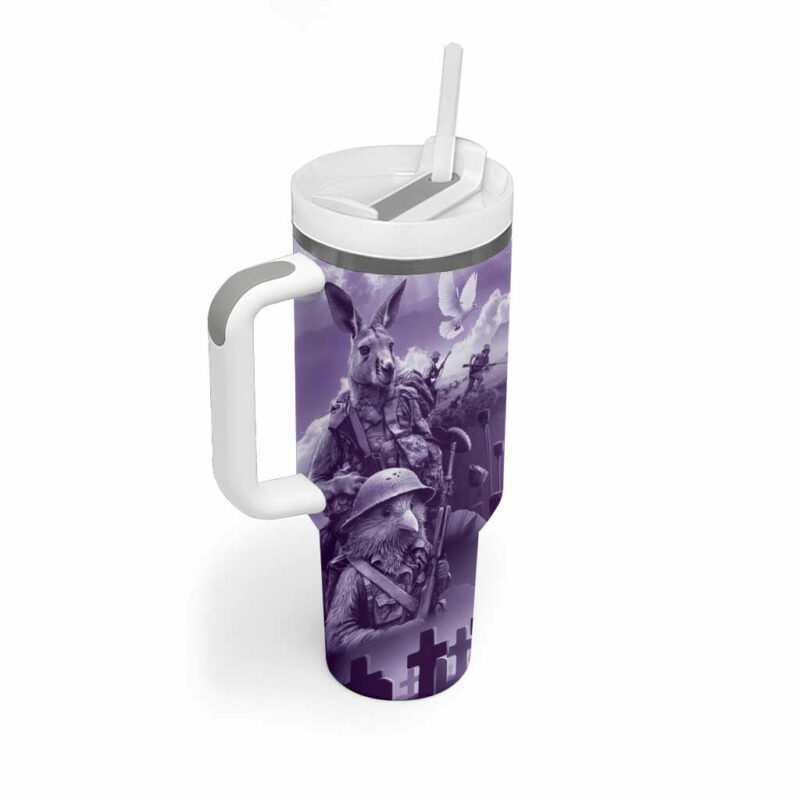 ANZAC Day The Battle of Lone Pine Custom Stanley Quencher 40oz Stainless Steel Tumbler With Handle - Threewoofs - Image 2
