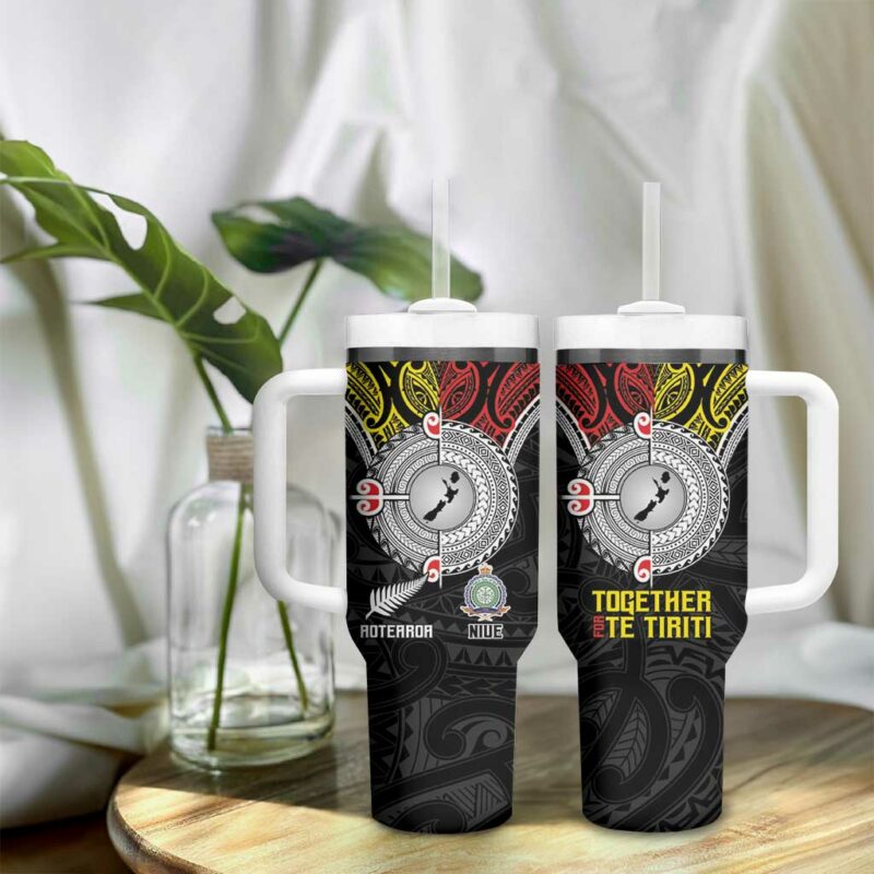 Aotearoa and Niue Mo Te Tiriti New Zealand Honour The Treaty Ake!Ake!Ake! Custom Stanley Quencher 40oz Stainless Steel Tumbler With Handle - Threewoofs - Image 9