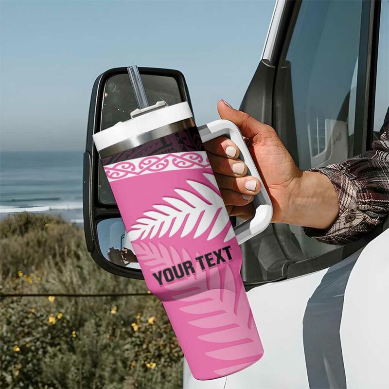 Aotearoa Cricket Go White Silver Fern Custom Stanley Quencher 40oz Stainless Steel Tumbler With Handle - Threewoofs - Image 7