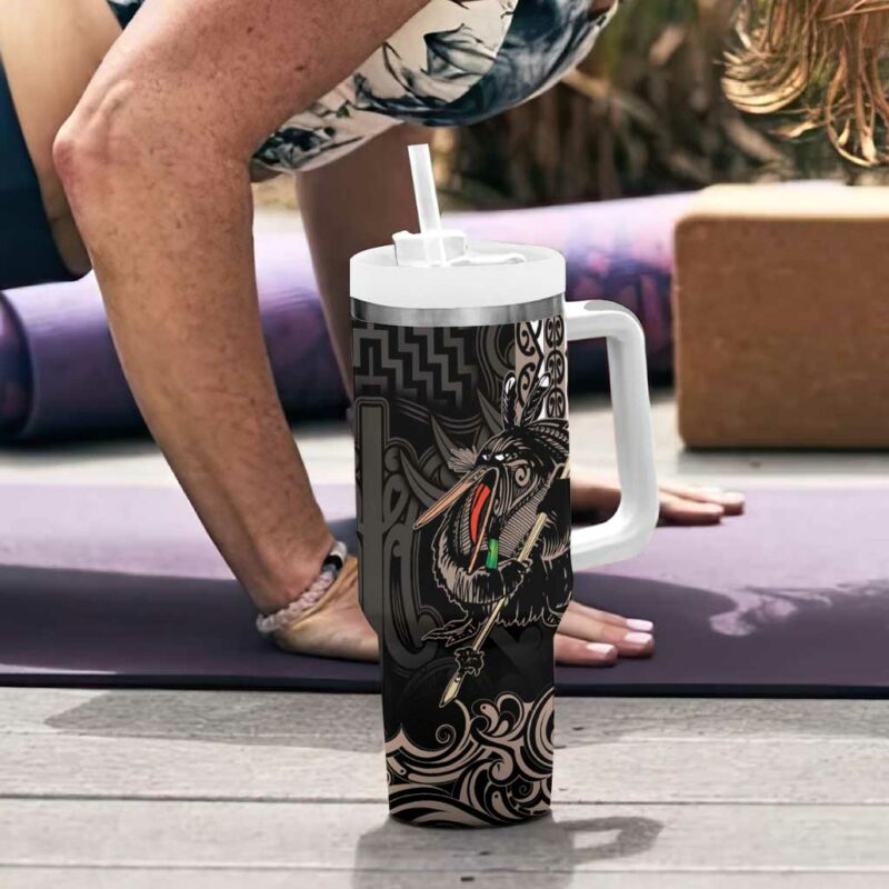 Aotearoa Hei Matau Haka Kiwi Mix Maori Mangopare Custom Stanley Quencher 40oz Stainless Steel Tumbler With Handle - Threewoofs - Image 6