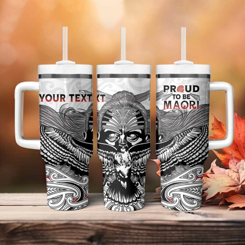 Aotearoa Proud To Be Maori Custom Stanley Quencher 40oz Stainless Steel Tumbler With Handle - Threewoofs - Image 4