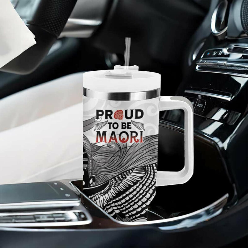 Aotearoa Proud To Be Maori Custom Stanley Quencher 40oz Stainless Steel Tumbler With Handle - Threewoofs - Image 8