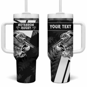 Aotearoa Silver Fern Rugby 2024 Go Kiwi Custom Stanley Quencher 40oz Stainless Steel Tumbler With Handle - Threewoofs