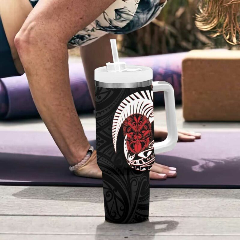 Aotearoa Toitu Te Tiriti Honour The Treaty Maori Haka Custom Stanley Quencher 40oz Stainless Steel Tumbler With Handle - Threewoofs - Image 6