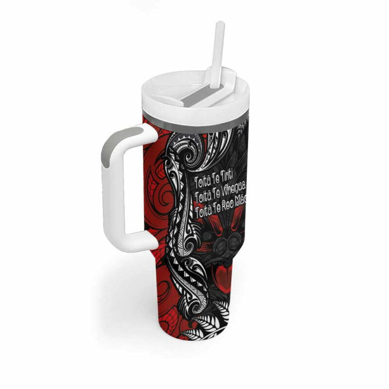 Aotearoa Toitu Te Tiriti New Zealand Honour the Treaty Te Tiriti Is Us Custom Stanley Quencher 40oz Stainless Steel Tumbler With Handle - Threewoofs - Image 2