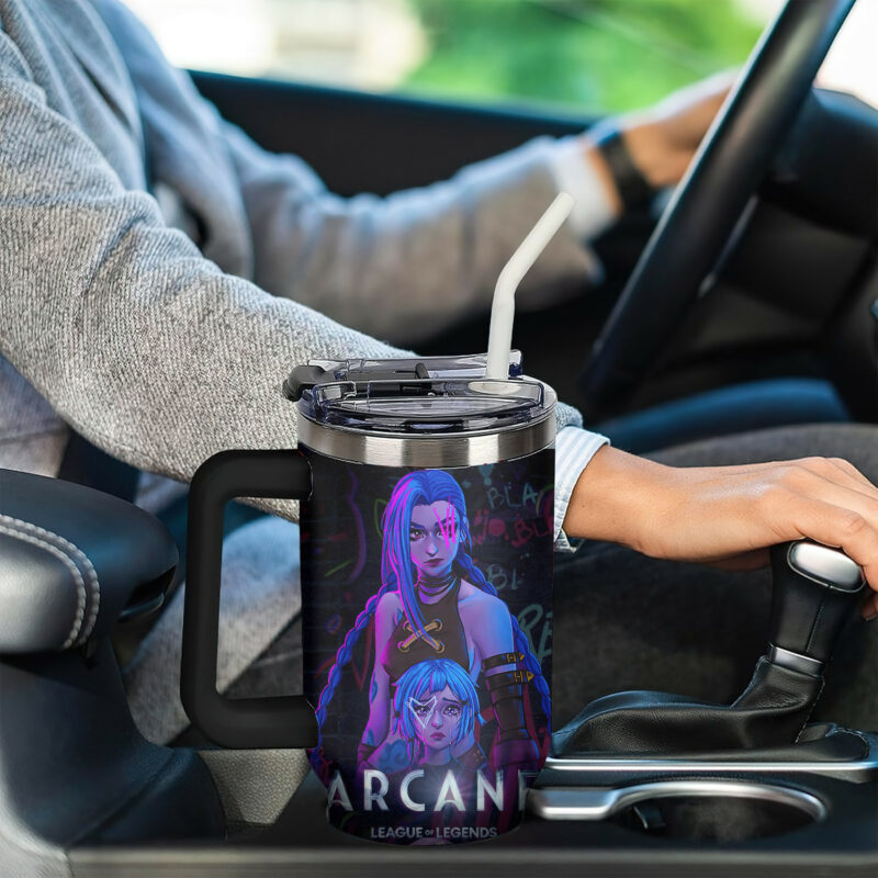 Arcane TV Series Custom Stanley Quencher 40oz Stainless Steel Tumbler With Handle - Threewoofs - Image 6
